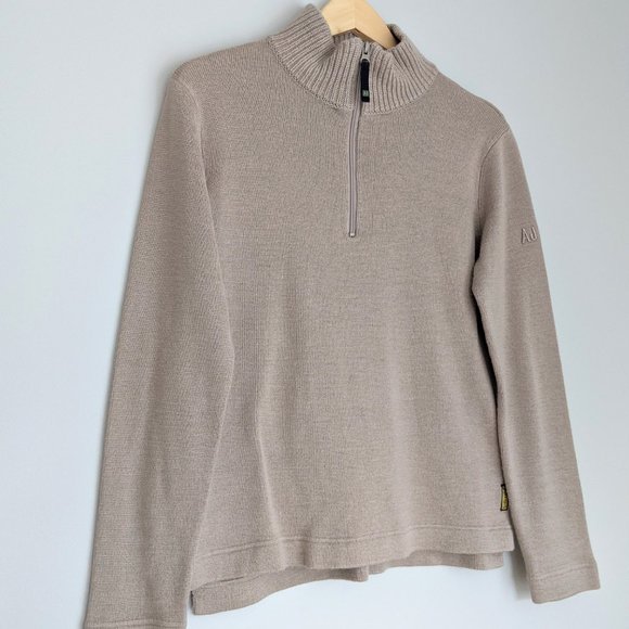 🇮🇹 Armani Jeans 100% Wool 1/4 Zip Sweater Made In Italy - Picture 3 of 10